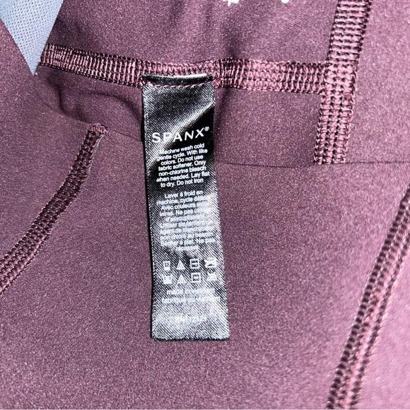 SPANX Every Wear Active Contour Stripe Leggings Pants 50207R wine M medium - Picture 5 of 5